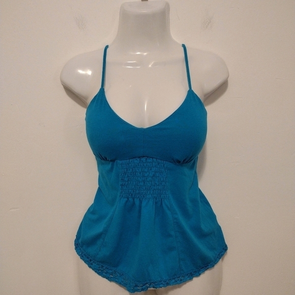 Planet Gold - Spaghetti Straps Padded Crop Top - Picture 10 of 10